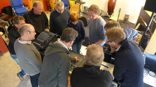 Teilnehmer bei einem Workshop Beschallung